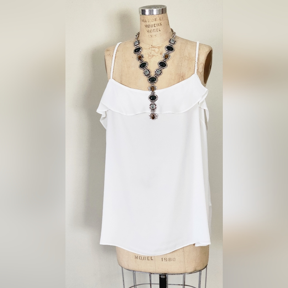 NWT DKNY White Blouse with Bow Detail